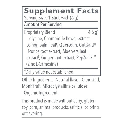 Image of GI InnerCalm supplement facts