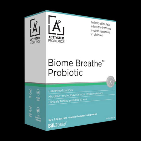 Biome Breathe Probiotic 30 Sachets-Activated Probiotics-Matakana Pharmacy