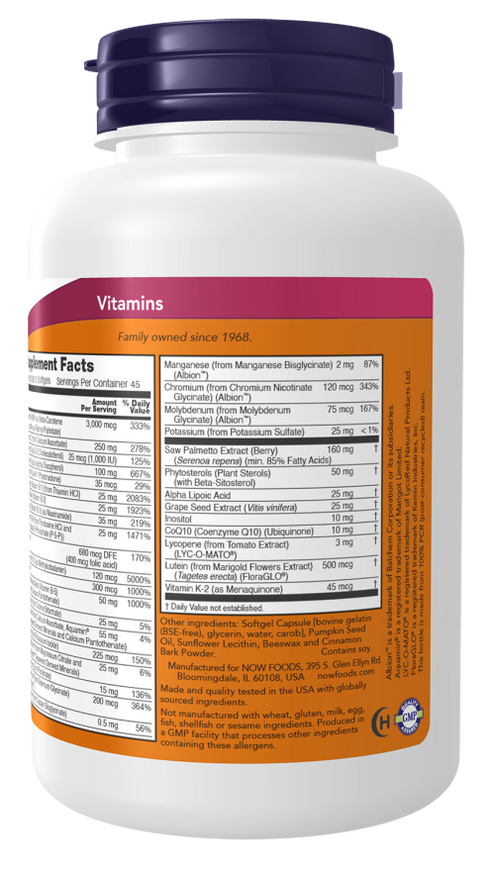 Image of ADAM - Superior Men's Multi 90sgcaps other ingredients
