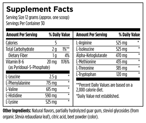 Image of Amino Complex Powder supplement facts