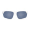 Wollumbin Anglesea unisex sunglasses, white frame with smoke polarised lens, front