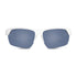 Wollumbin Anglesea unisex sunglasses, white frame with smoke polarised lens, front