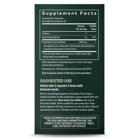 Image of Astragalus Supreme 60vcaps supplement facts