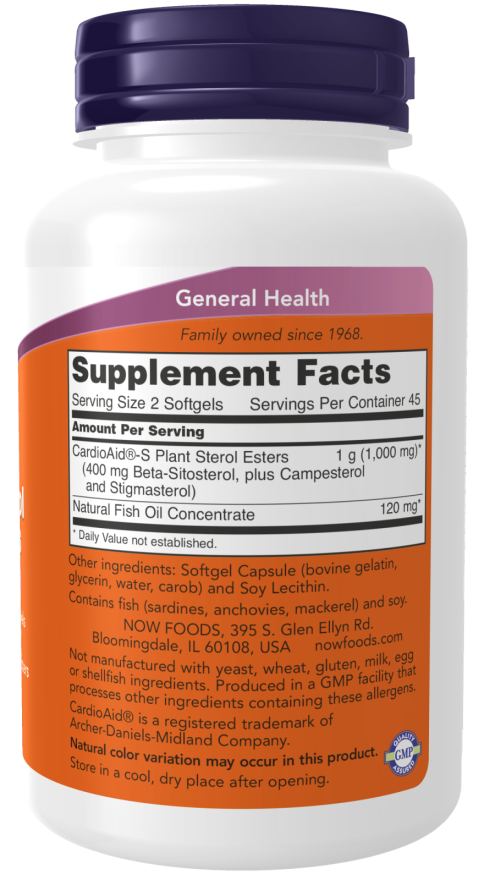 Image of Beta-Sitosterol Plant Sterols 90sgcaps supplement facts