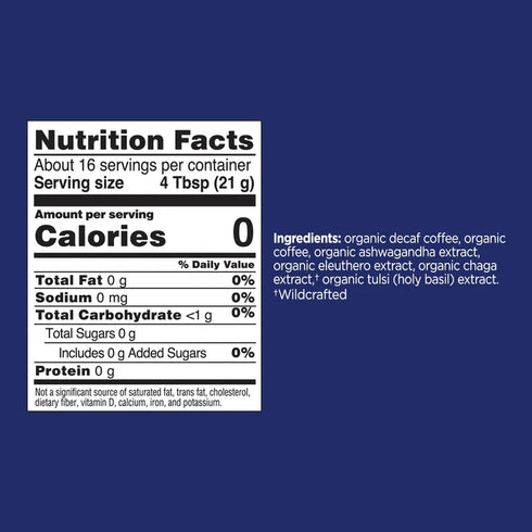 Image of Balance Organic Half Caf Coffee (Ground) 340g nutrition facts