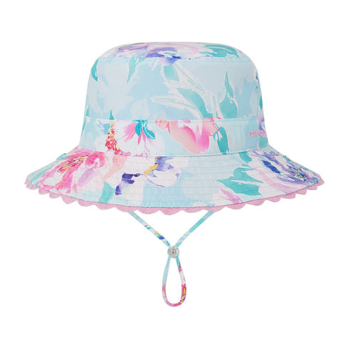 Kooringal Baby Girl Bucket Hat Blush in Mint, front