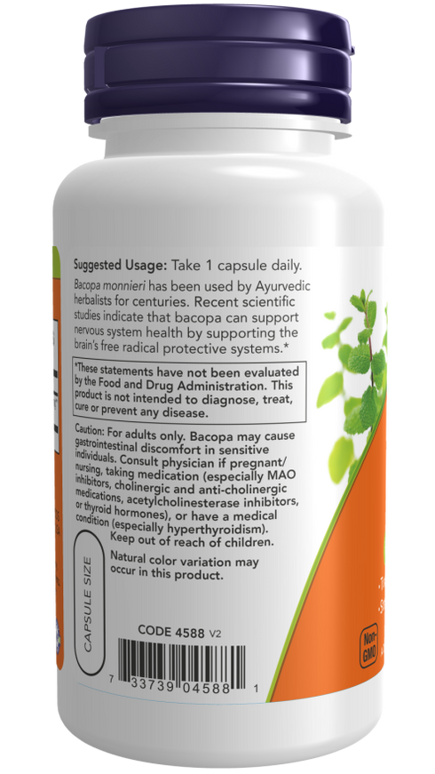Image of Bacopa Extract - 450mg 90vcaps suggested usage