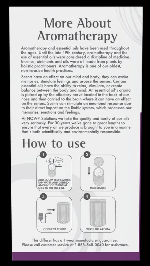 Image of Real Bamboo Ultrasonic Oil Diffuser instructions