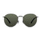 Wollumbin Bangalow unisex sunglasses, gunmetal frame with green polarised lens, front