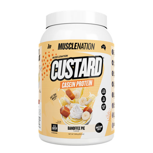 Custard Casein Protein Banoffee Pie 1kg-MuscleNation-Matakana Pharmacy