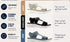 Walkable Beach Benni sandal in apricot, black and white, and jeans blue