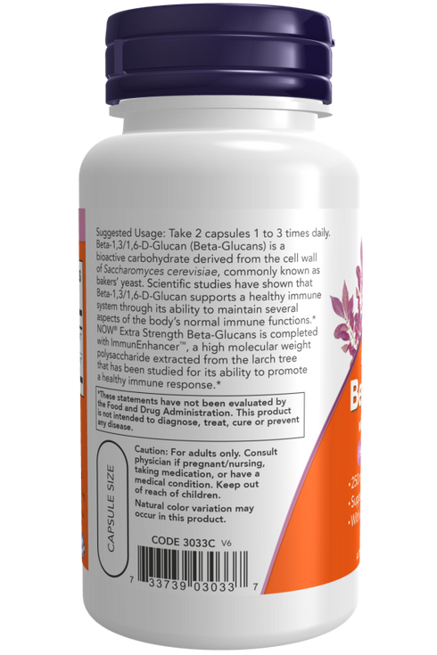 Image of Beta-Glucans Extra Strength 250mg 60vcaps suggested usage