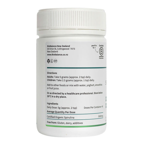 Certified Organic Spirulina Powder 200g-BioBalance-Matakana Pharmacy