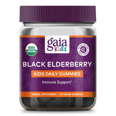 Image of GaiaKids Black Elderberry Kids Daily Gummies 40 gummies