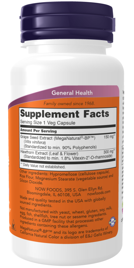 Image of Blood Pressure Health 90vcaps supplement facts