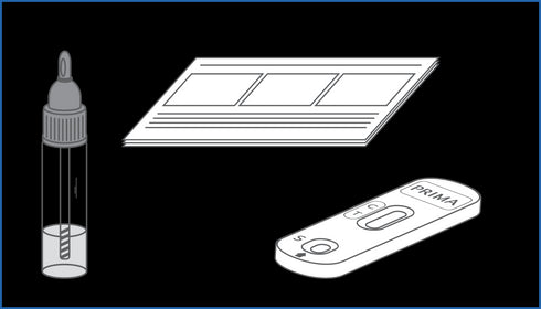 Image of PRIMA Bowel FOB Home Test Kit contents