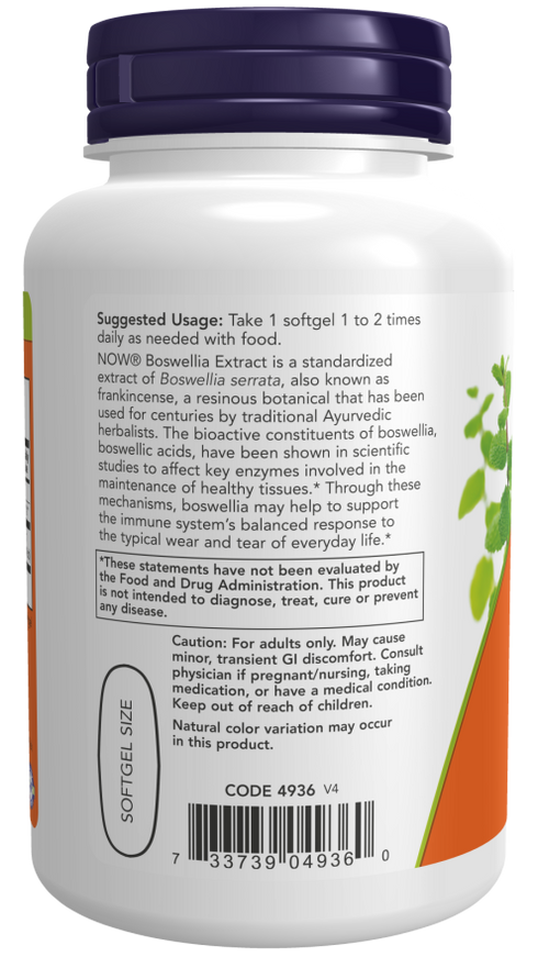 Image of Boswellia Extract 500 mg 90sgcaps suggested usage
