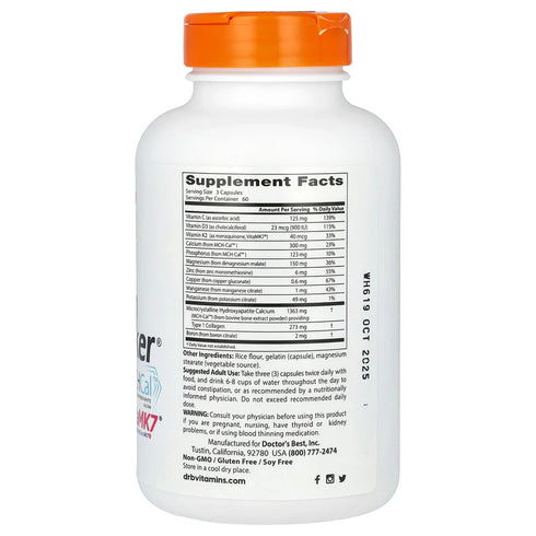 Image of Calcium Bone Maker Complex 180caps supplement facts