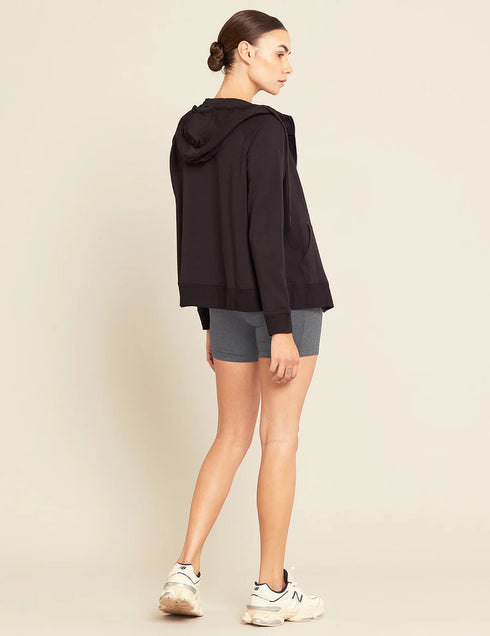 Image of Boody womens black hoodie from back