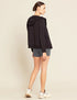 Image of Boody womens black hoodie from back