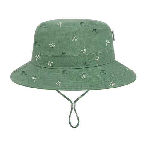 Kooringal Boy's Bucket Hat Palmy in Clover, front