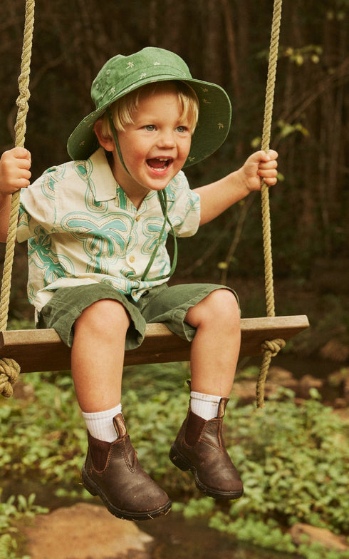 Kooringal Boy's Bucket Hat Palmy in Clover, view 2