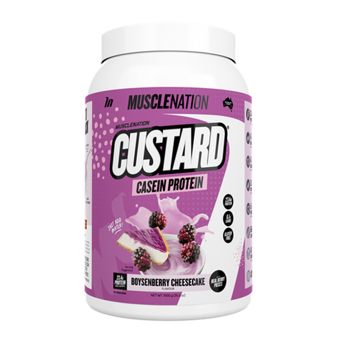 Custard Casein Protein Boysenberry Cheesecake 1kg-MuscleNation-Matakana Pharmacy
