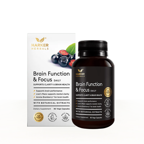 Brain Function & Focus 90 Capsules-Harker Herbals-Matakana Pharmacy