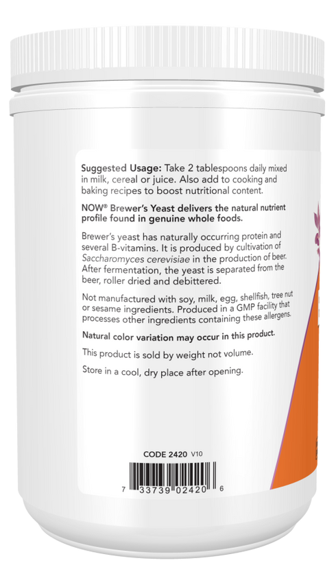Image of Brewer's Yeast Debittered Powder 454g suggested usage