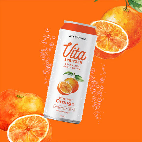 Vita Spritzer Natural Orange Carton 12x330ml-Matakana Pharmacy