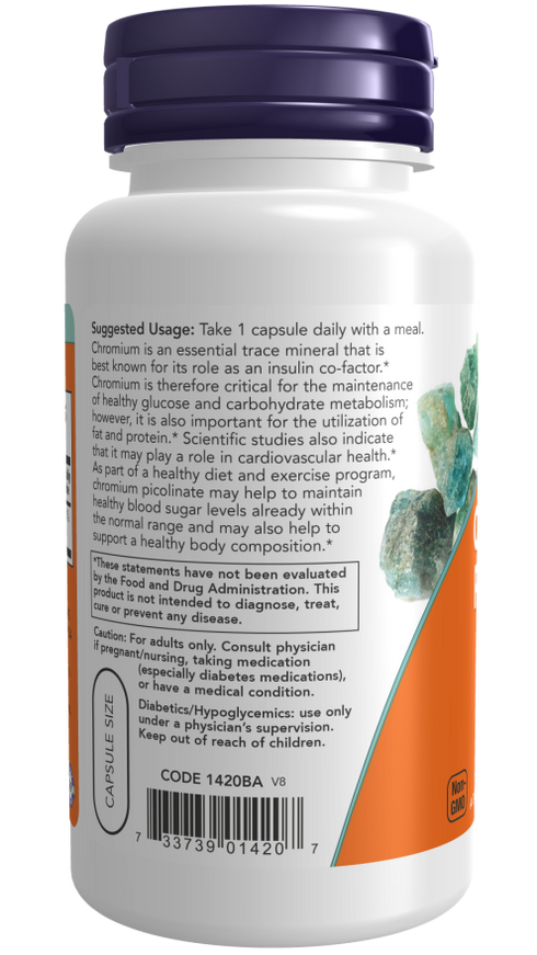 Image of Chromium Picolinate 200mcg 100caps suggested usage