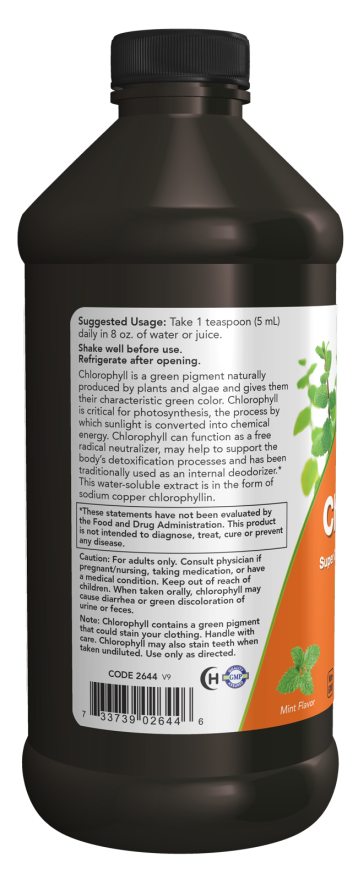 Image of Chlorophyll Liquid, Super Concentrated - Mint Flavour Liquid 473ml suggested usage
