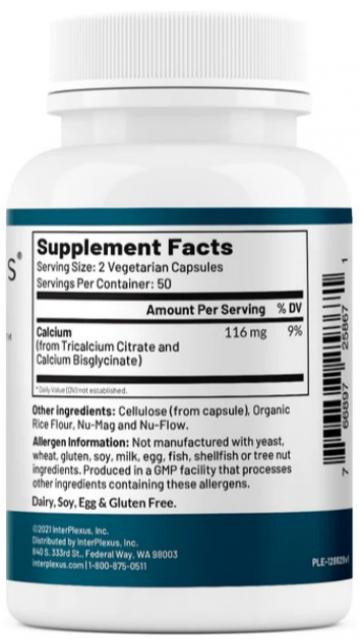 Image of Calcium2 100 caps supplement facts