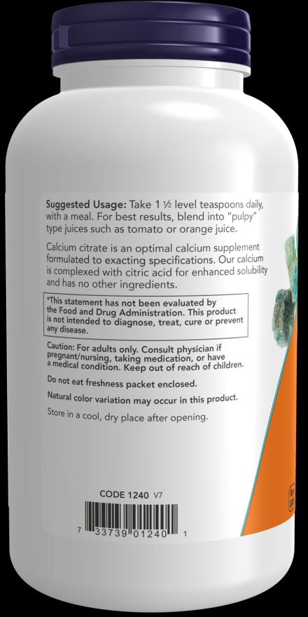 Image of Calcium Citrate Powder Pure 227g suggested usage