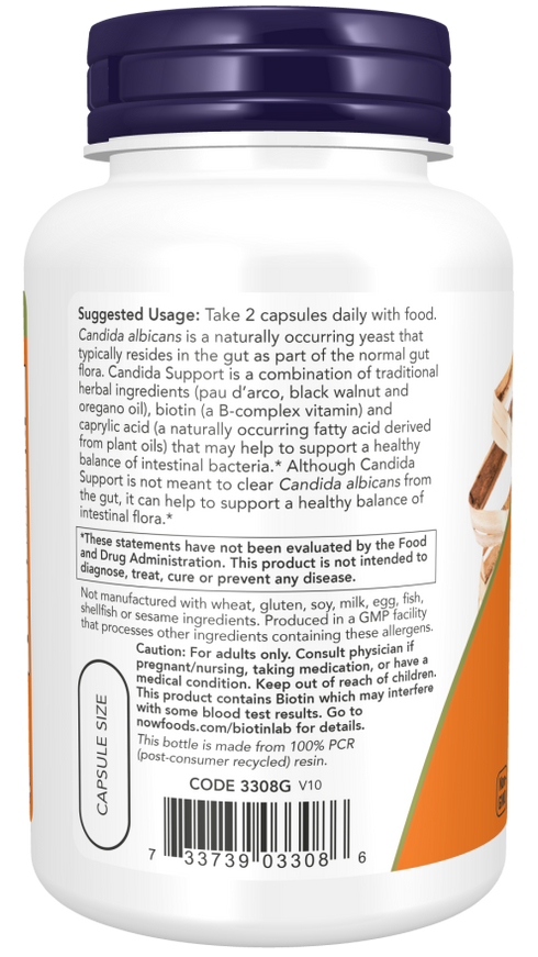image of Candida Support 90vcaps suggested usage