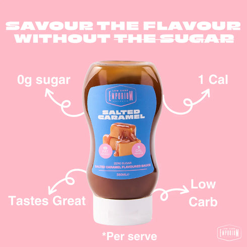 No Added Sugar Salted Caramel Sauce 350ml-Low Carb Emporium-Matakana Pharmacy