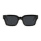 Wollumbin Cassowary men's sunglasses, black frame with smoke polarised lens, front