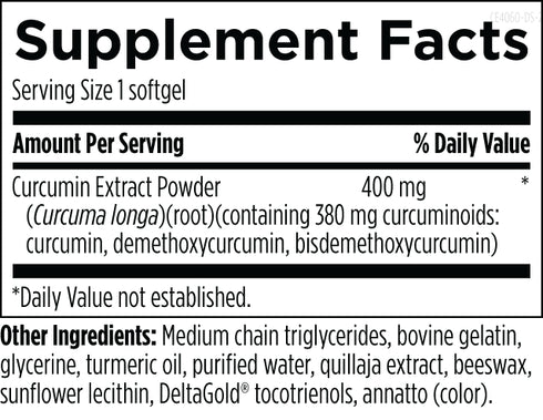 Image of Curcumin Complex supplement facts