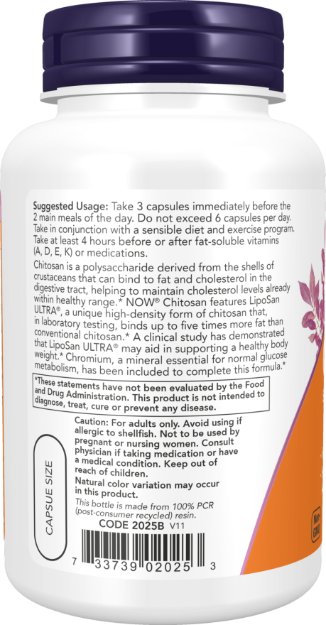 Image of Chitosan 500mg 120vcaps suggested usage