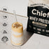 Smoothie made with Chief Unflavoured whey protein, 24g protein per serve