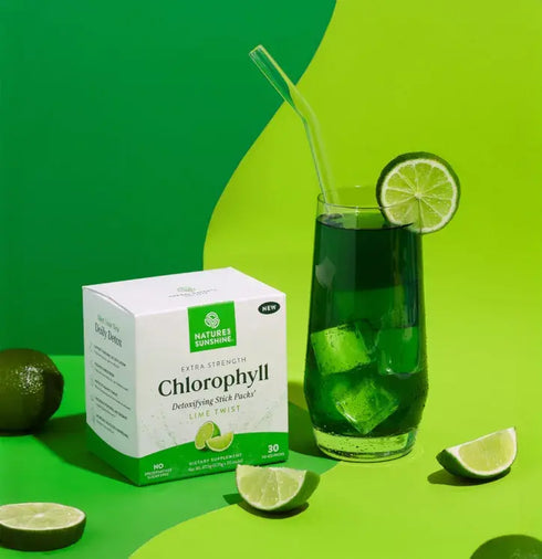 Chlorophyll Sticks - Lime Twist (30 pack)-Nature's Sunshine-Matakana Pharmacy