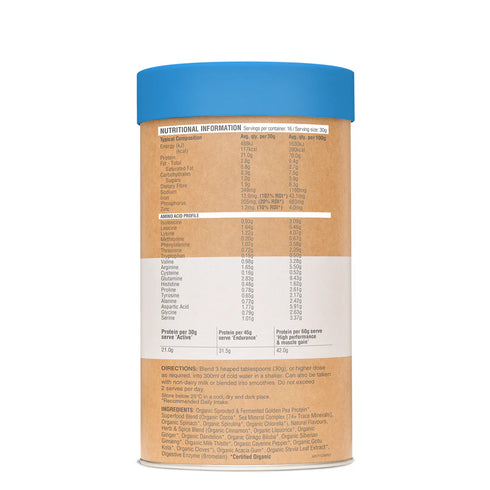 Image of Raw Protein Slim & Tone Triple Chocolate nutritional information