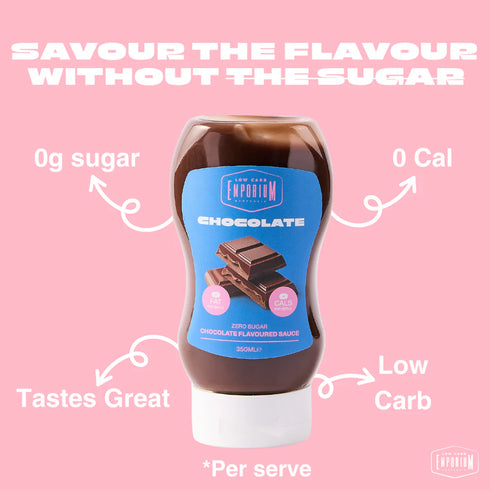 No Added Sugar Chocolate Sauce 350ml-Low Carb Emporium-Matakana Pharmacy