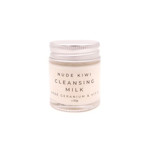Image of NUDE KIWI Cleansing Milk - Rose Geranium & Vitamin E 30g