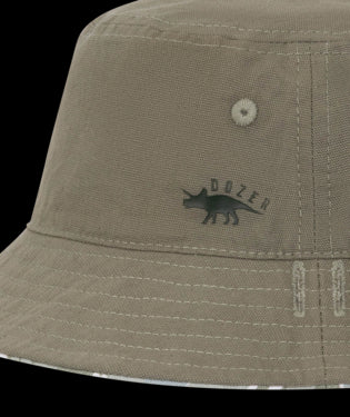 Image of Boys Clifton Bucket Hat Camo turned inside out