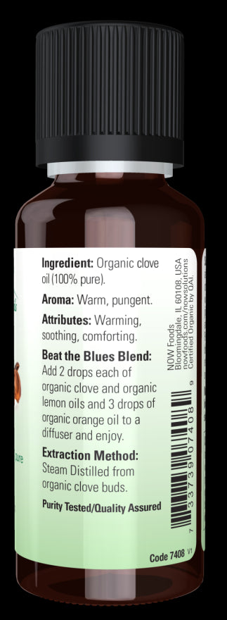 Image of NOW ORGANIC CLOVE OIL (Eugenia Caryophyllus) ingredients