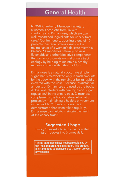 Image of Cranberry Mannose + Probiotics suggested usage