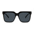 Wollumbin Currumbin women's sunglasses, black frame with smoke polarised lens, front
