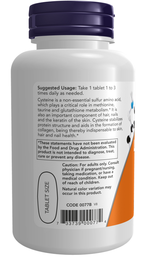 Image of L-Cysteine 500mg 100tabs suggested usage