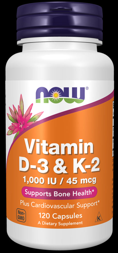 image of Vitamin D3 1000IU & K2 45mcg 120vcaps